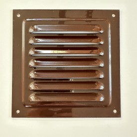 Вентиляційні грати металеві коричневі МВМ 125 х 125